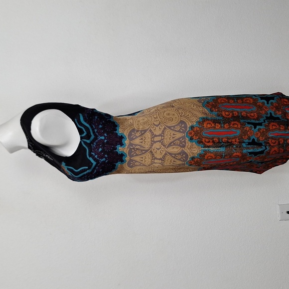 Tracy Reese Multicolor Bohemian Beaded Southwestern Boho Sheath Dress Size Small - Picture 6 of 14